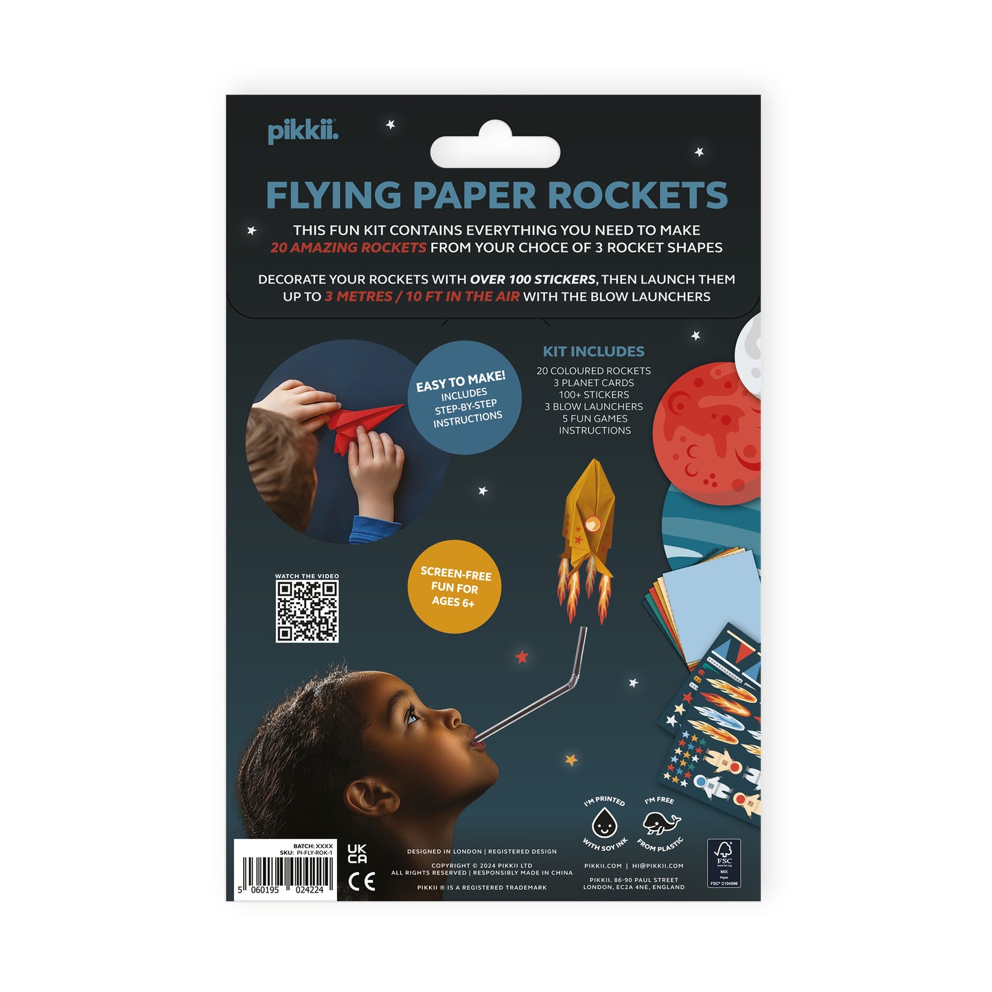 Pikkii Paper Flying Rockets
