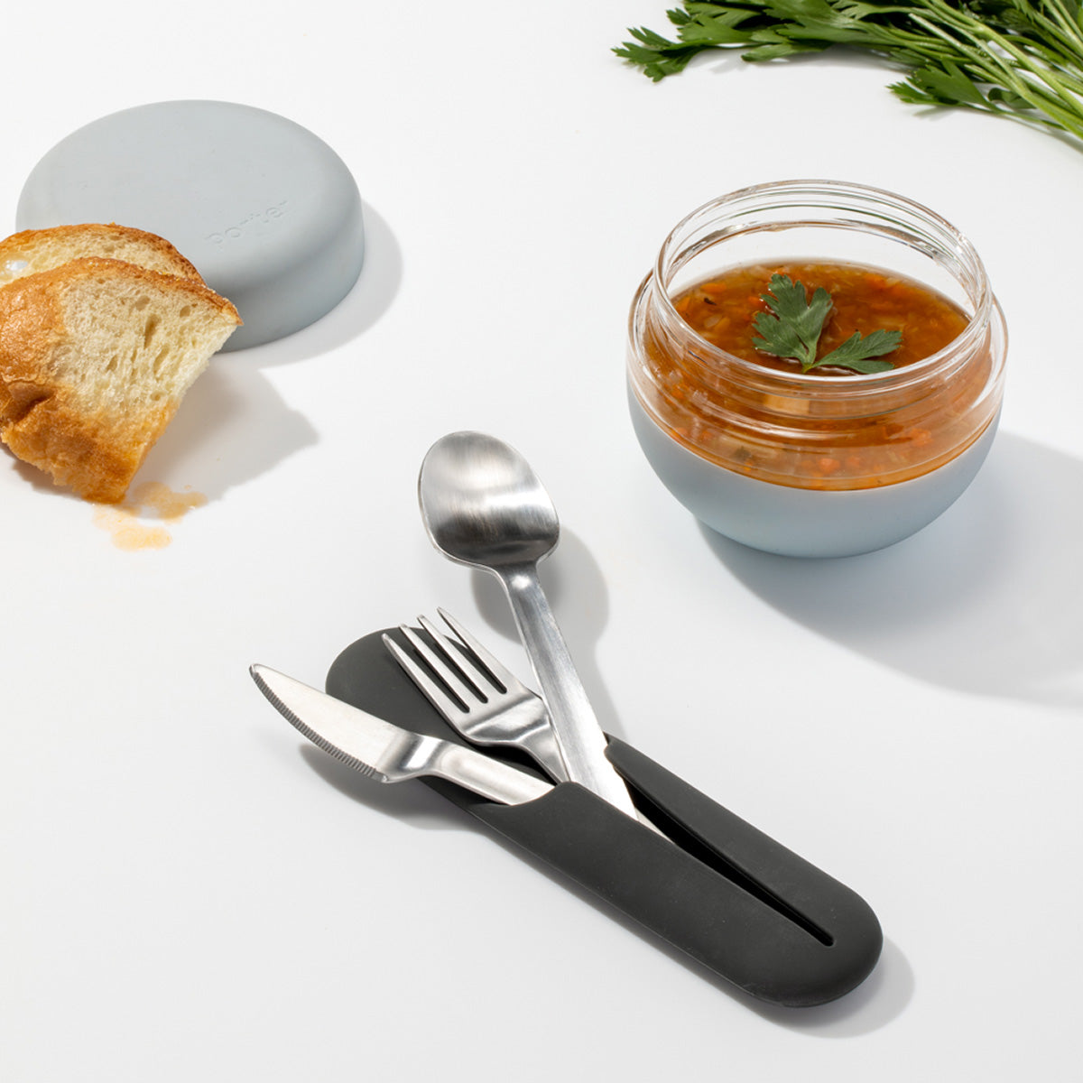 W&P Stainless Steel Utensil Set Charcoal