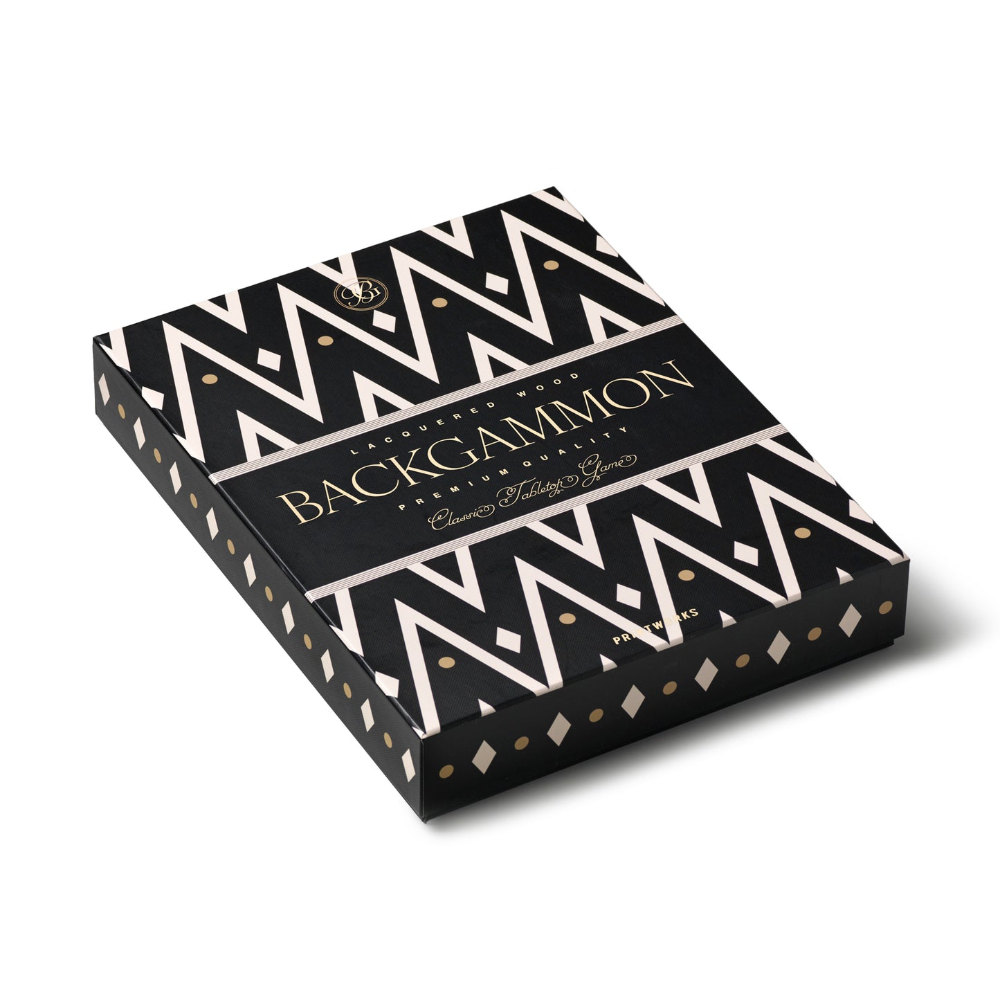 Printworks Classic Games Backgammon Lacquered Black