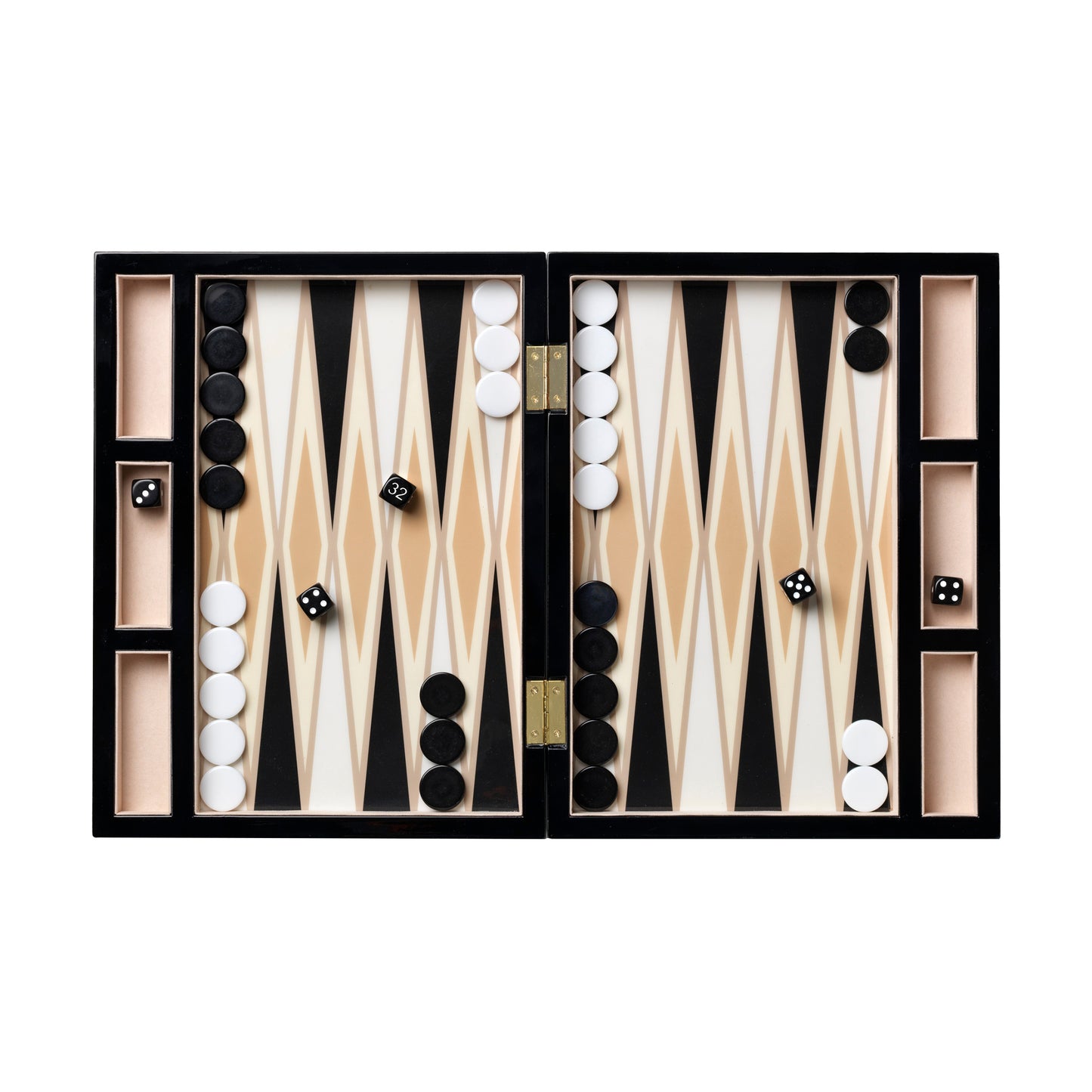 Printworks Classic Games Backgammon Lacquered Black