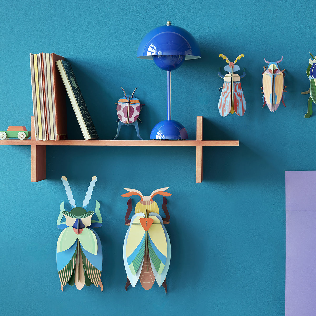 Studio Roof Wall Art Beetles (A4) Emerald Beetle