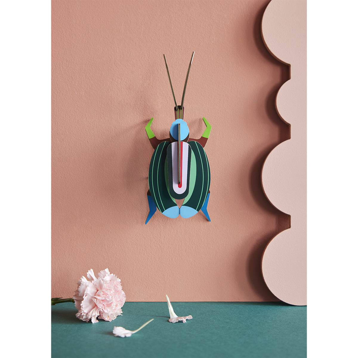 Studio Roof Wall Art Beetles (B7) Green Fig Beetle