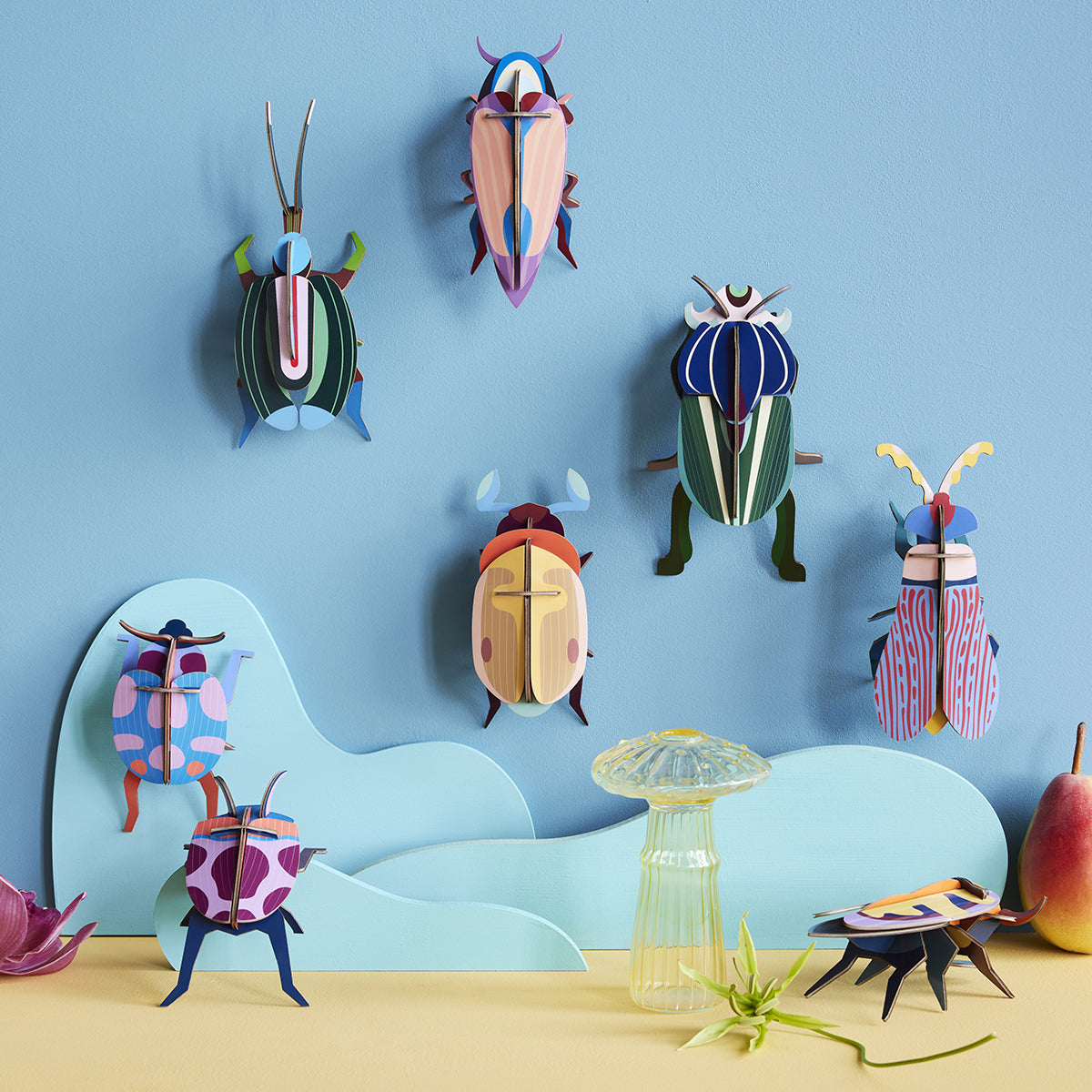 Studio Roof Wall Art Beetles (B7) Green Fig Beetle