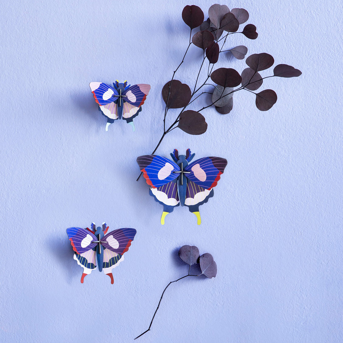 Studio Roof Wall Art Butterflies (A4) Set of 3 Swallowtail Butterfly