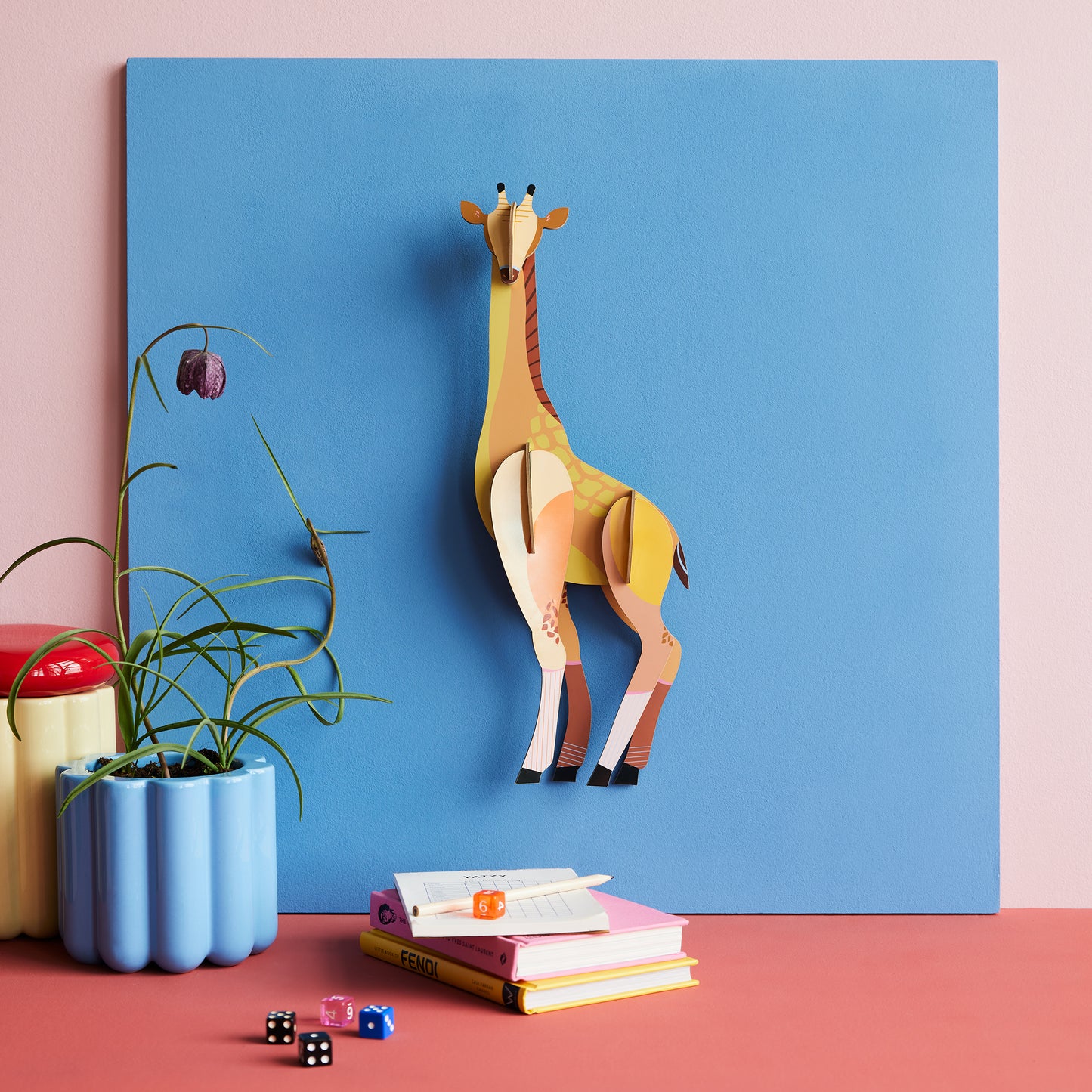 Studio Roof Wall Art Jungle Animals (A4) Tall Giraffe