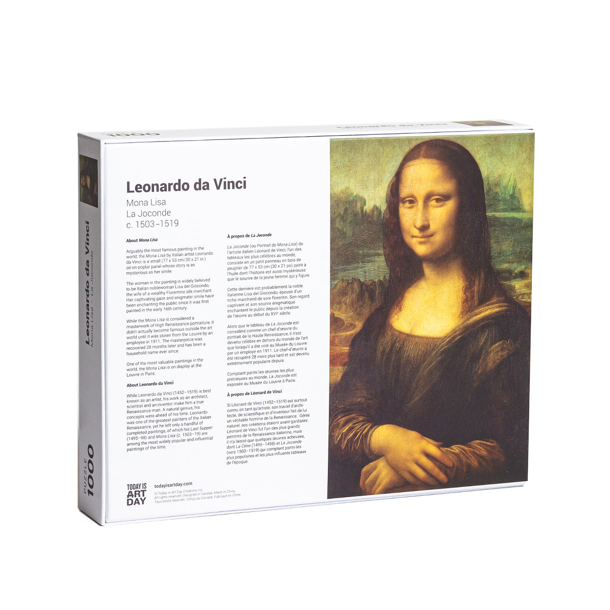 Today Is Art Day Art Puzzle Leonardo Da Vinci Mona Lisa