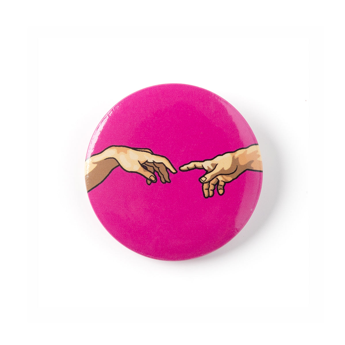 Today Is Art Day Button Badge Michelangelo Creation of Adam