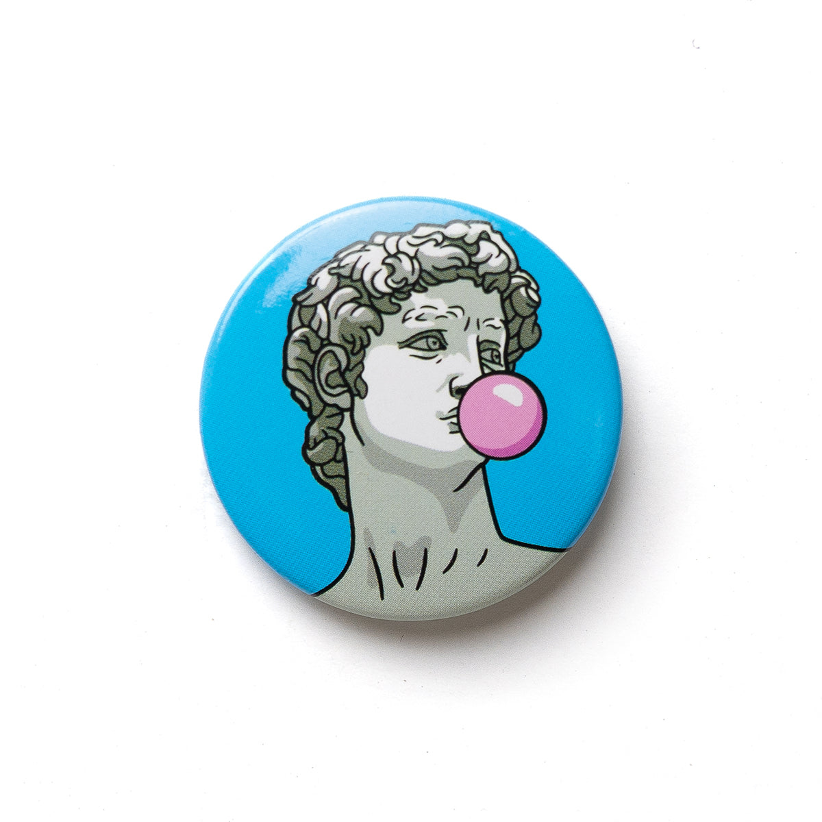 Today Is Art Day Button Badge Michelangelo David