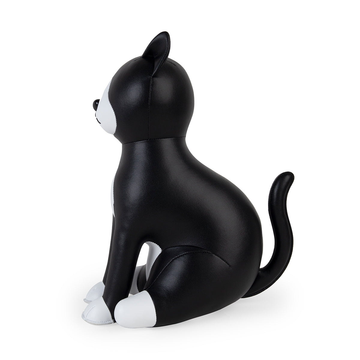 Zuny Doorstop Cat Tuxedo Black