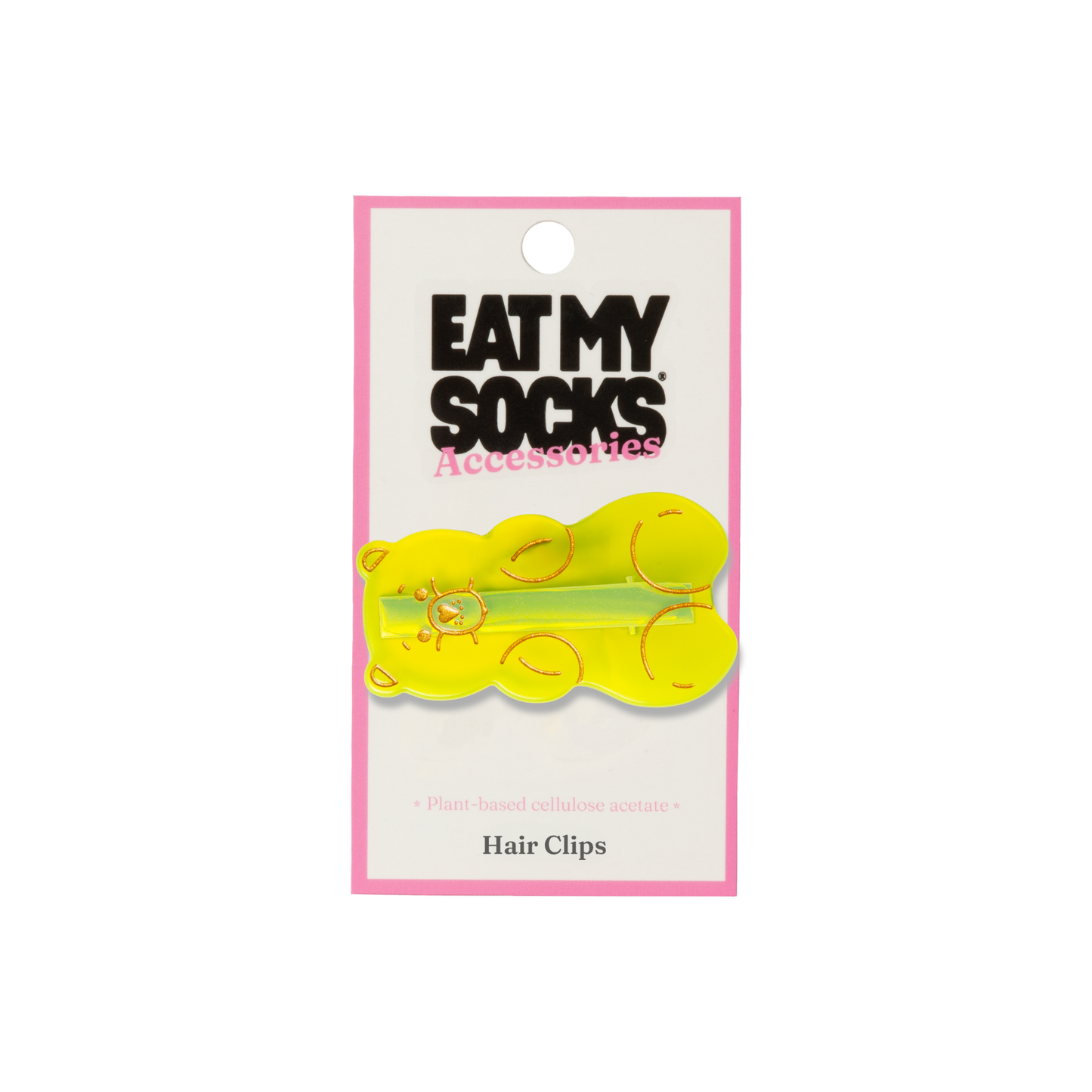 Eat My Socks Hair Clip Gummy Yellow
