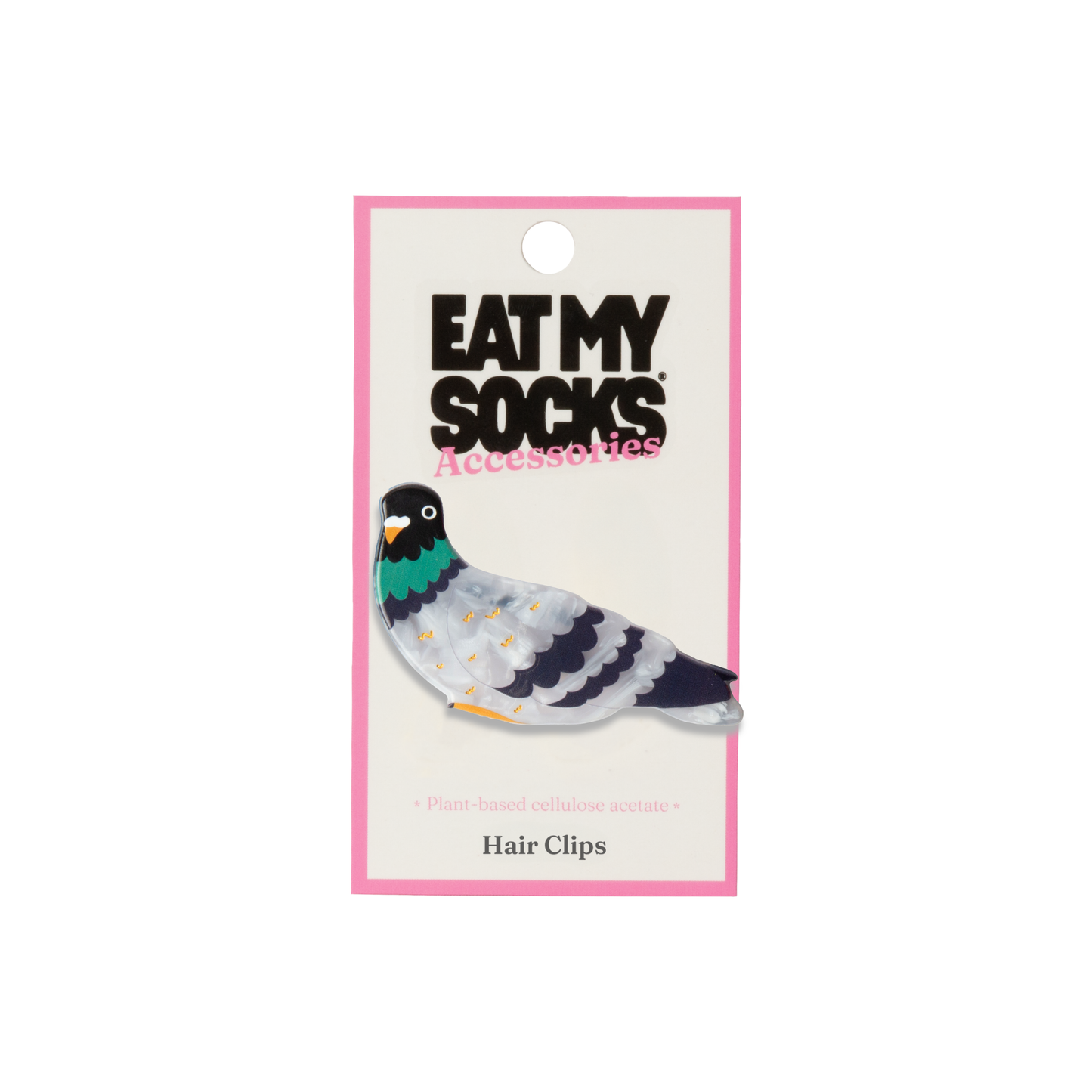 Eat My Socks Hair Clip Pigeon