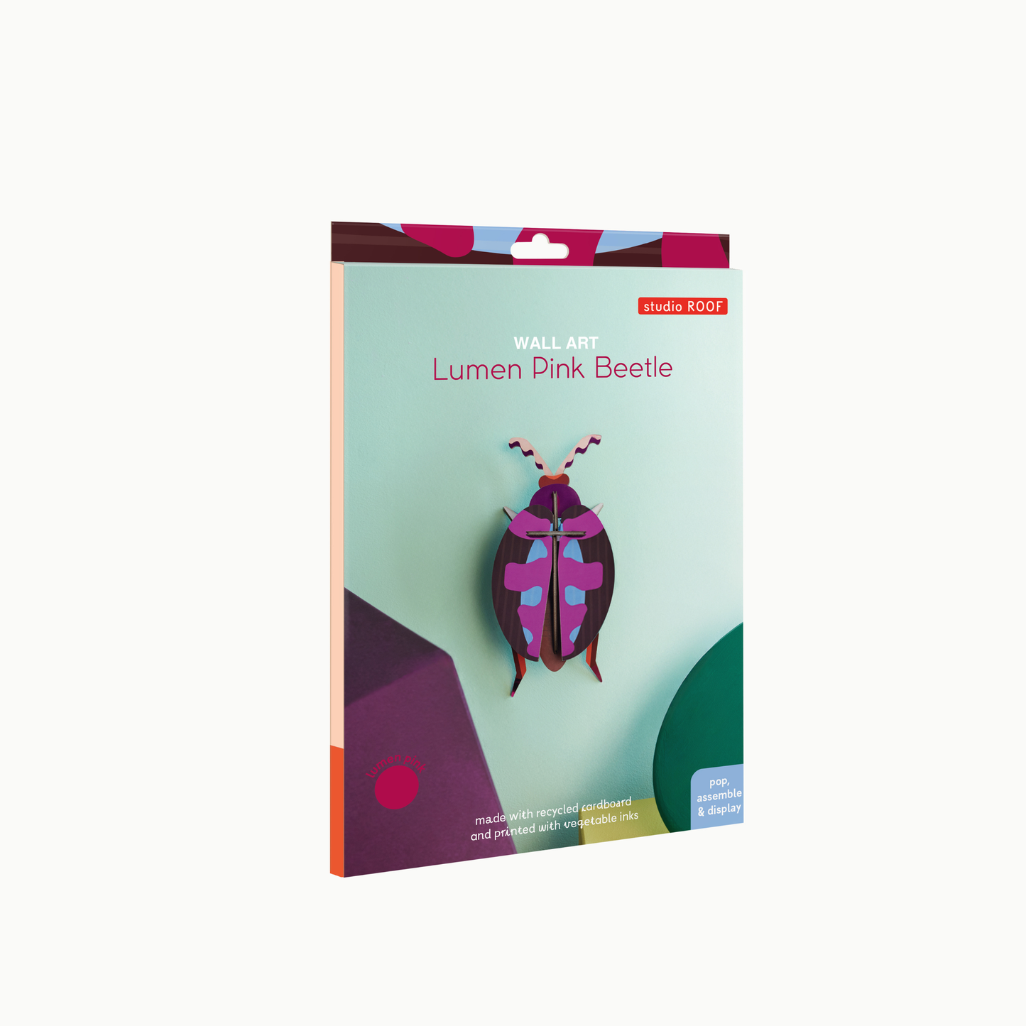 Studio Roof Wall Art Beetles (B6) Lumen Pink Beetle