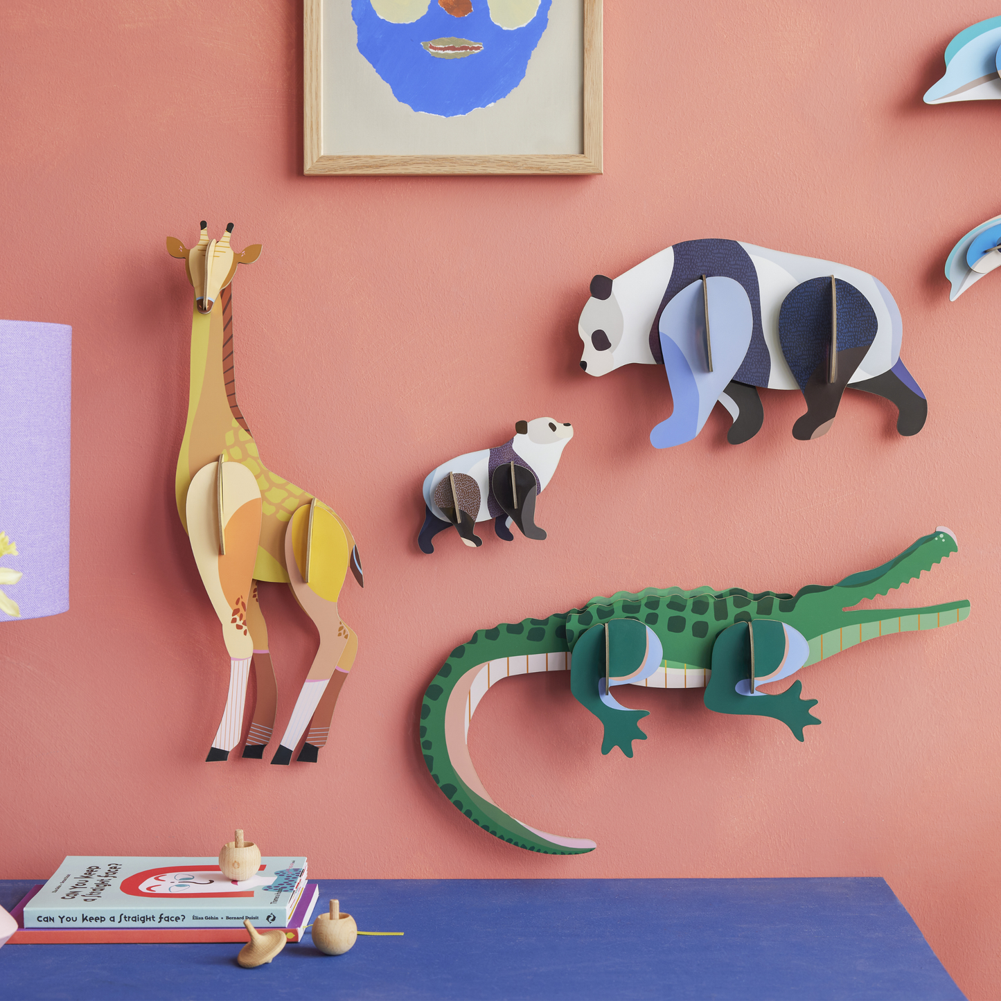 Studio Roof Wall Art Jungle Animals (A4) Tall Giraffe