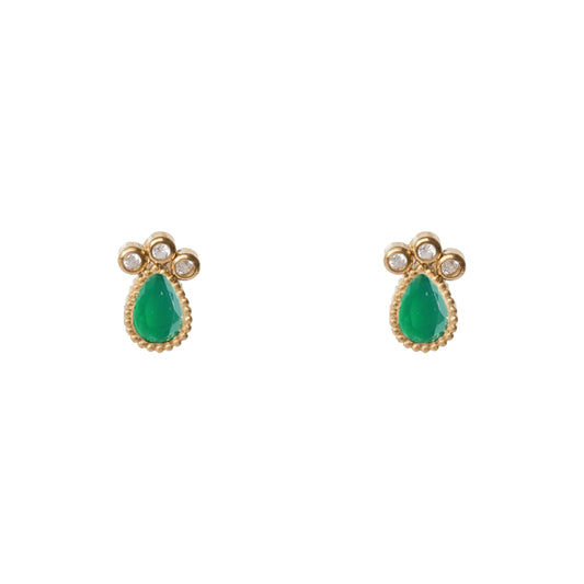 AEC Paris Earrings Venus Green Onyx