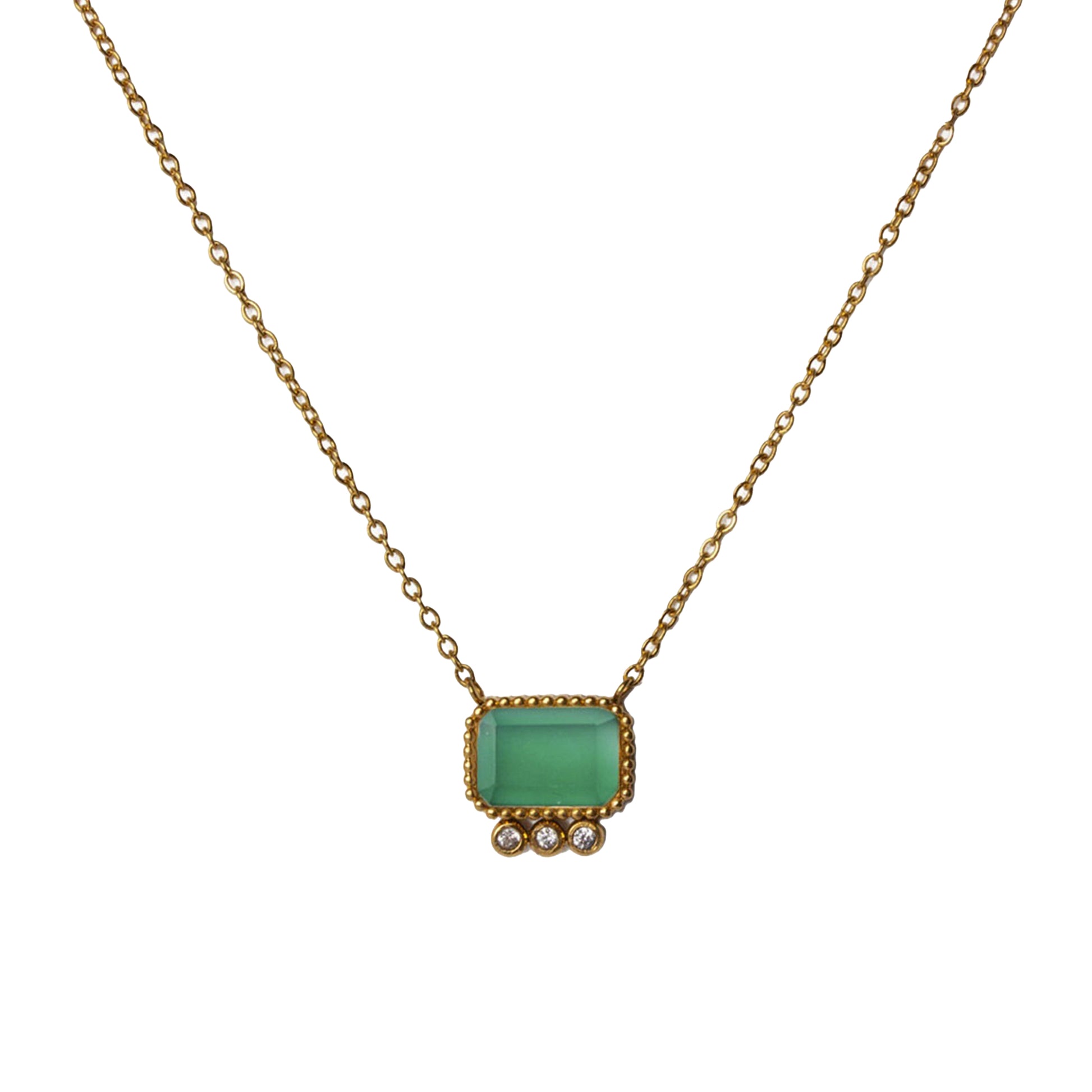 AEC Paris Necklace Thetis Green Onyx