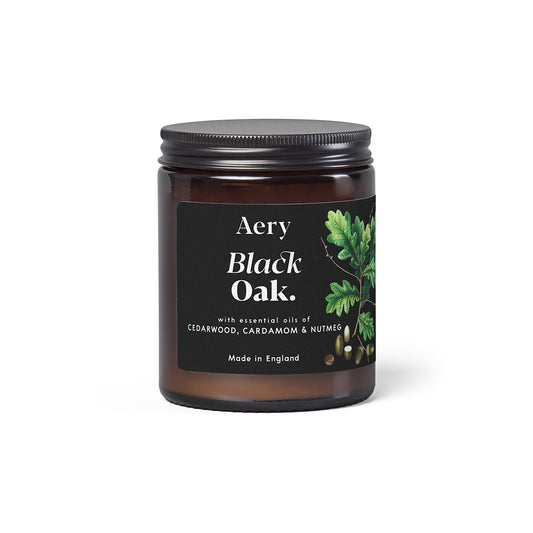 Botanical Green 140g Candle Jar Black Oak