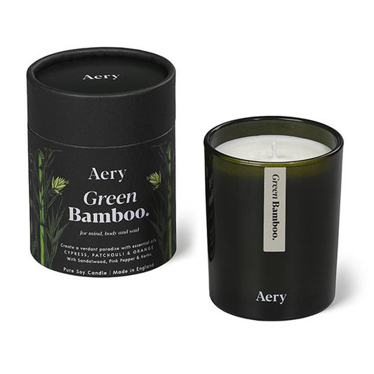 Aery Living Botanical Green 200g Soy Candle Green Bamboo