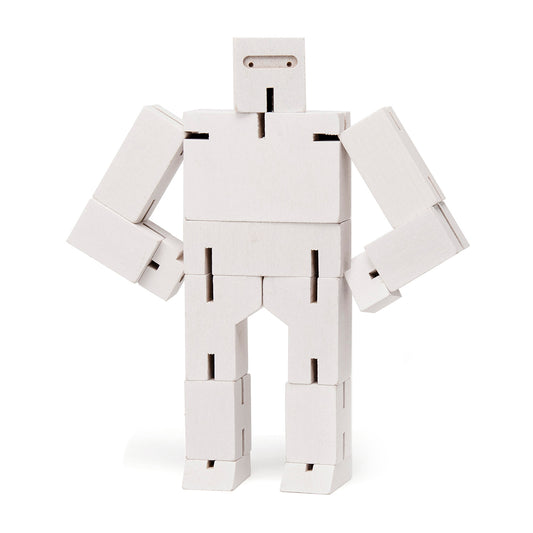 Areaware Cubebot Small Ninja White Robot Toy Robot Toy