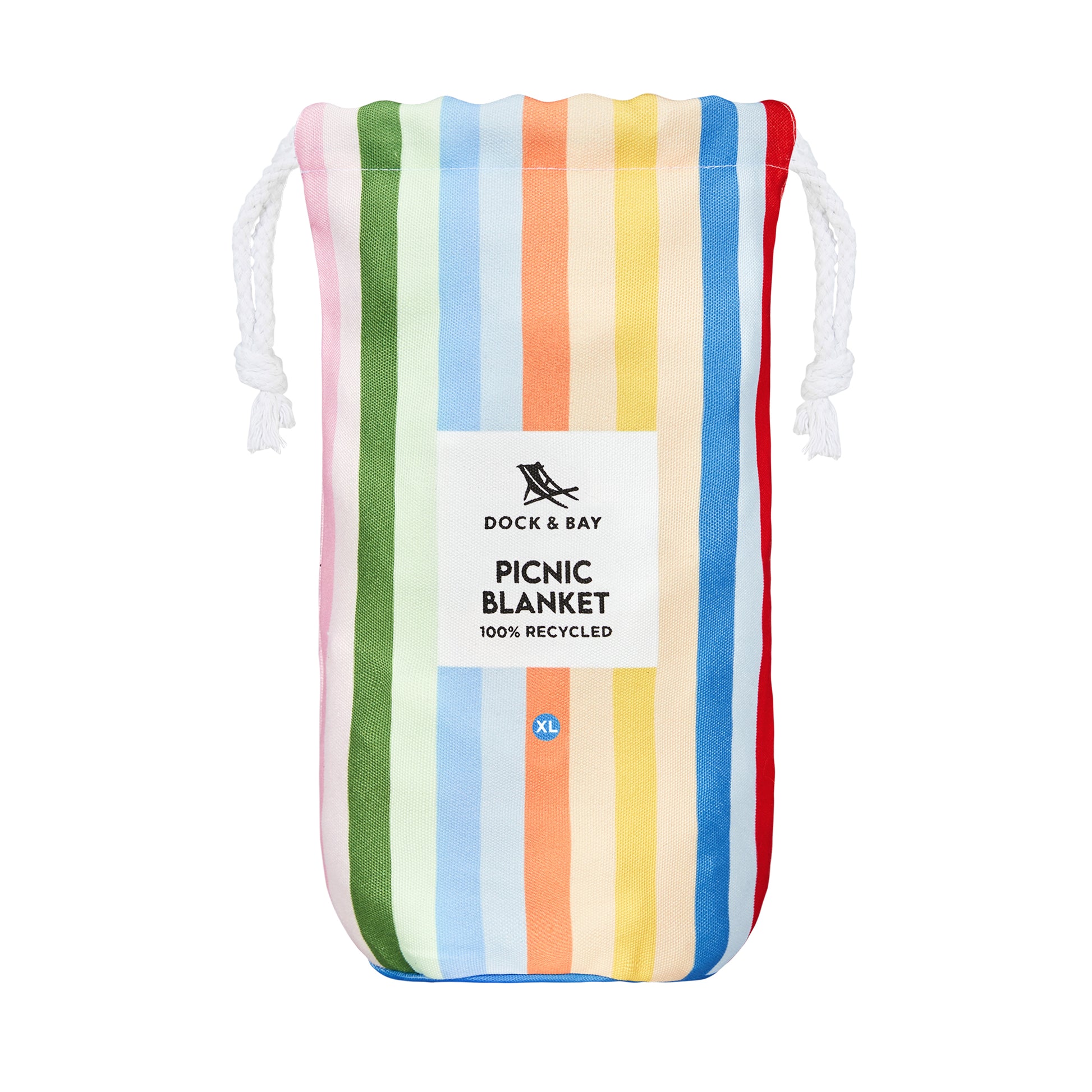 Dock & Bay Beach Blanket Extra Large Candy Stripes 100% Recycled 100% Recycled
