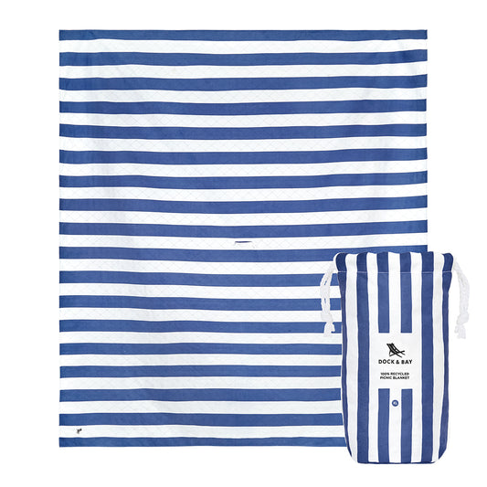 Dock & Bay Beach Blanket Extra Large Whitsunday Blue 100% Recycled 100% Recycled