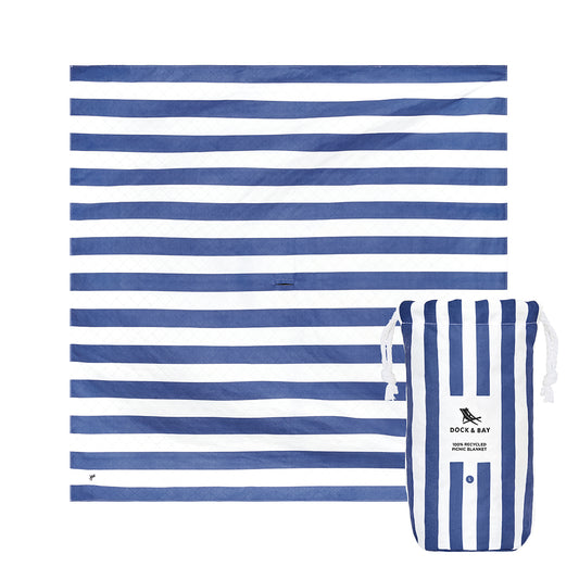 Dock & Bay Beach Blanket Large Whitsunday Blue 100% Recycled 100% Recycled