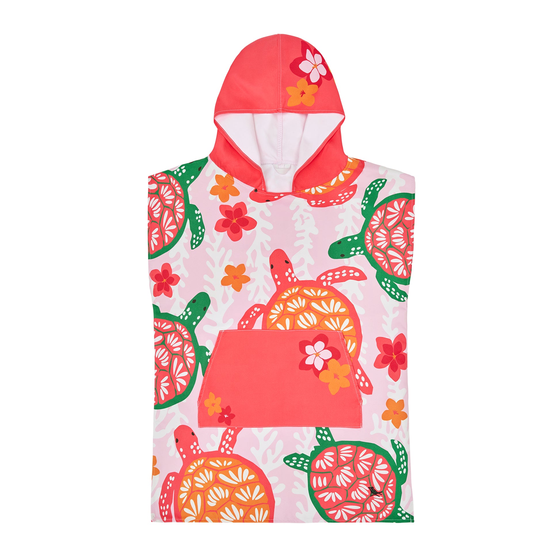 Dock & Bay Poncho Kids Patterned Collection Turtley Tropical 100% Recycled 100% Recycled