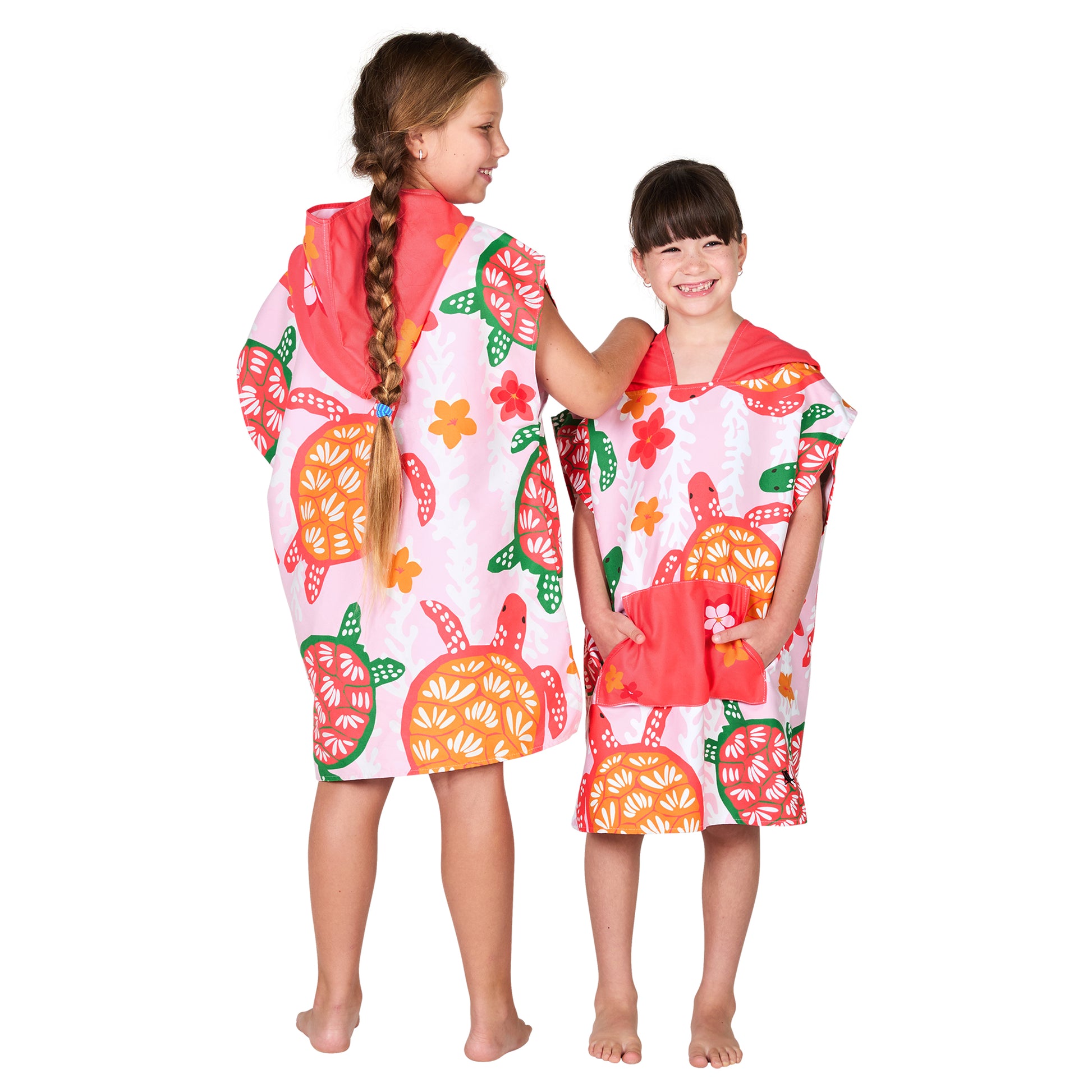 Dock & Bay Poncho Kids Patterned Collection Turtley Tropical 100% Recycled 100% Recycled