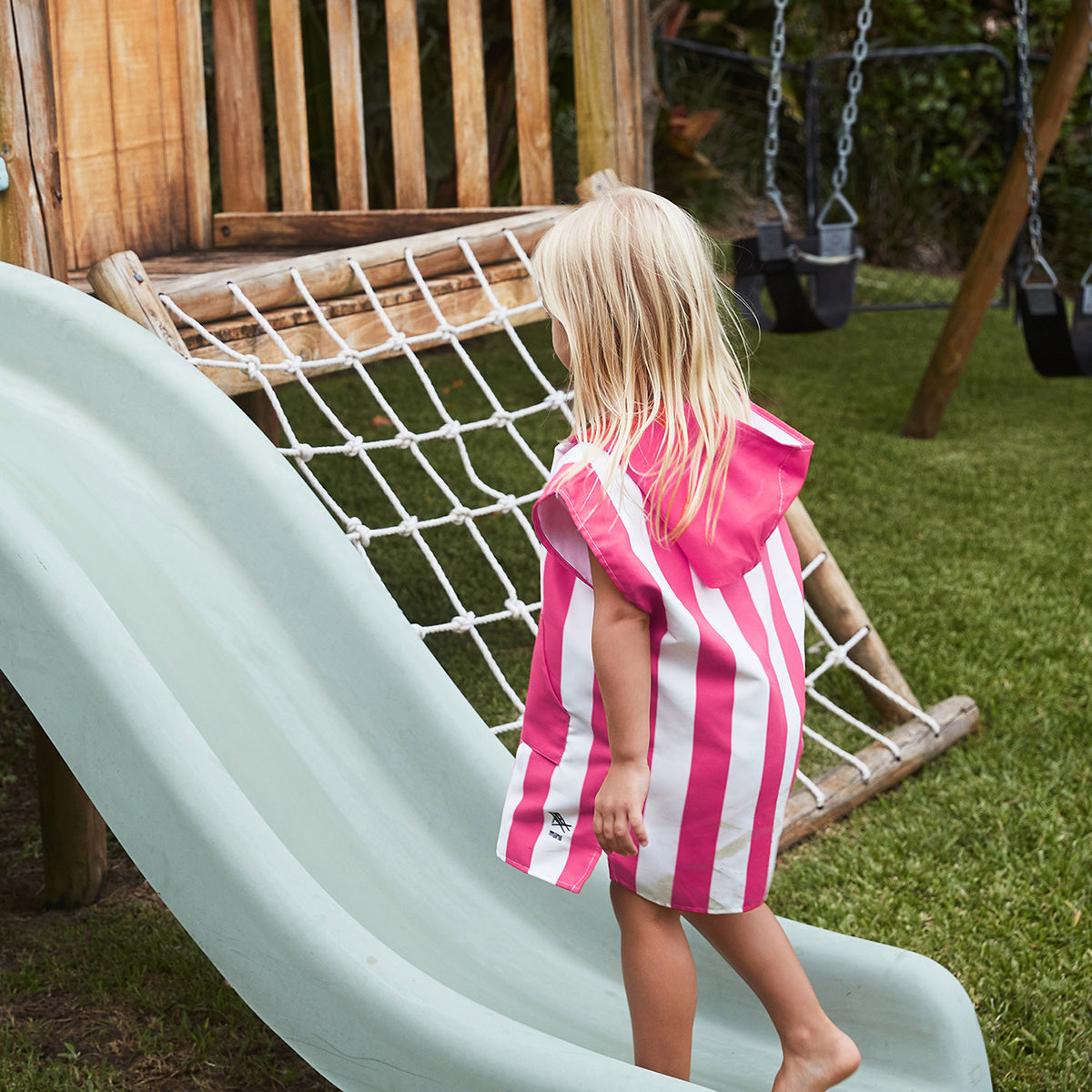 Dock & Bay Poncho Mini Cabana Collection Phi Phi Pink 100% Recycled 100% Recycled