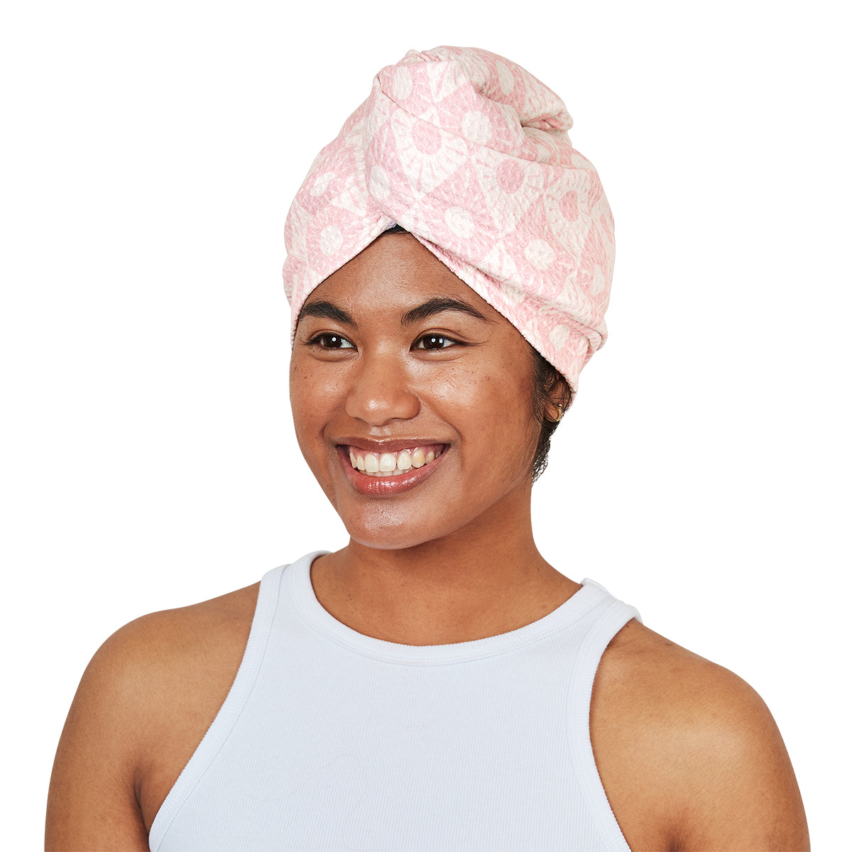 Dock & Bay Waffle Hair Wrap Diamond Pink 100% Recycled 100% Recycled