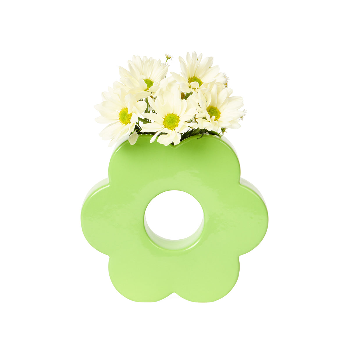 Daisy Vase Green