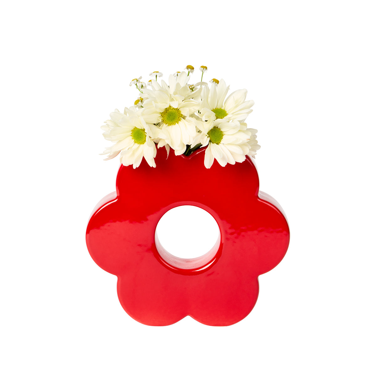 Daisy Vase Red