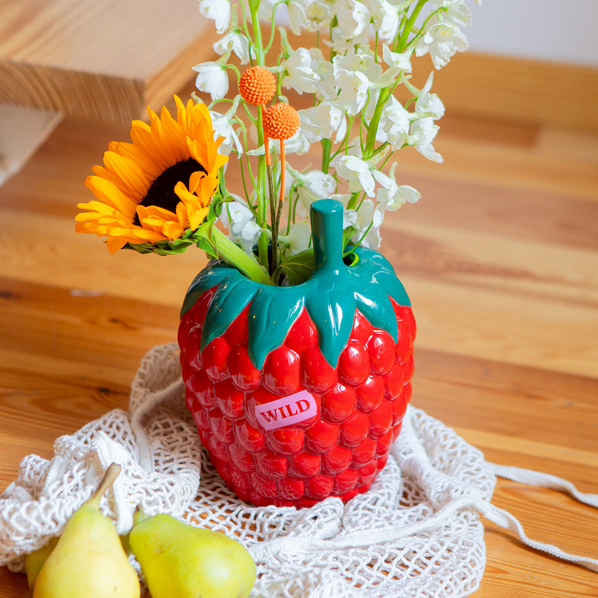 DOIY Farmers Market Vase Raspberry