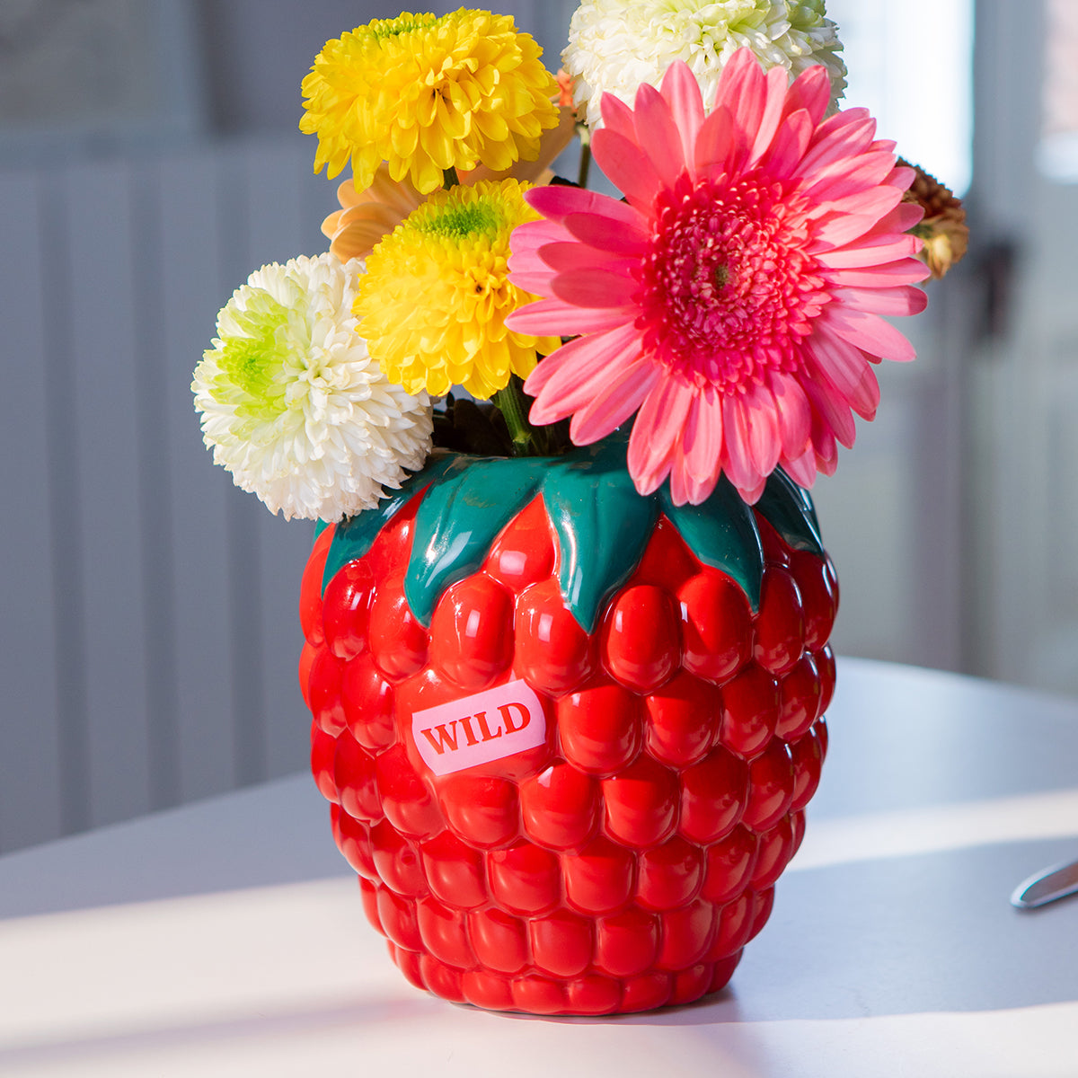 Farmers Market Vase Raspberry