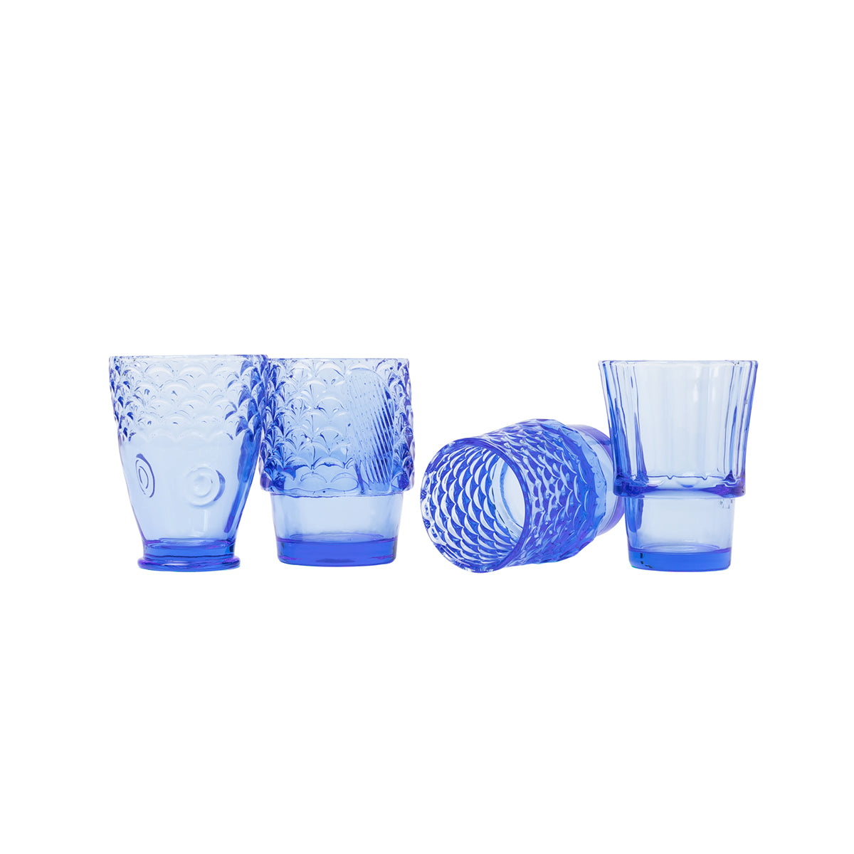 DOIY Koifish Blue Stacking Glasses Stacking Glasses