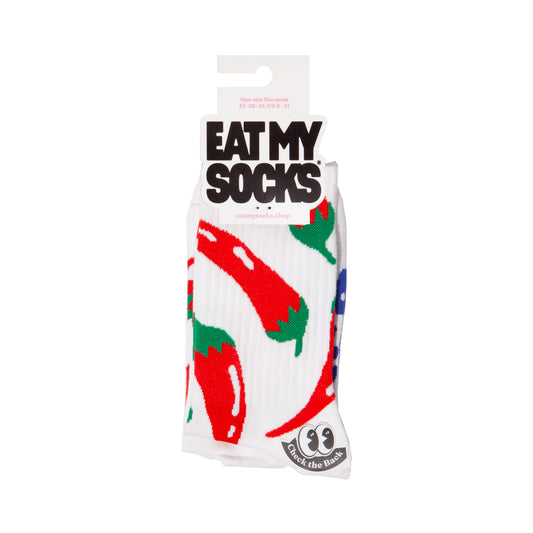 Eat My Socks Crew Socks Chili
