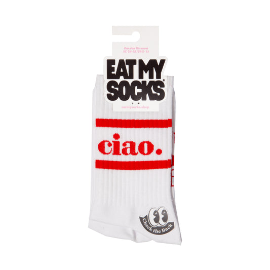 Eat My Socks Crew Socks Ciao
