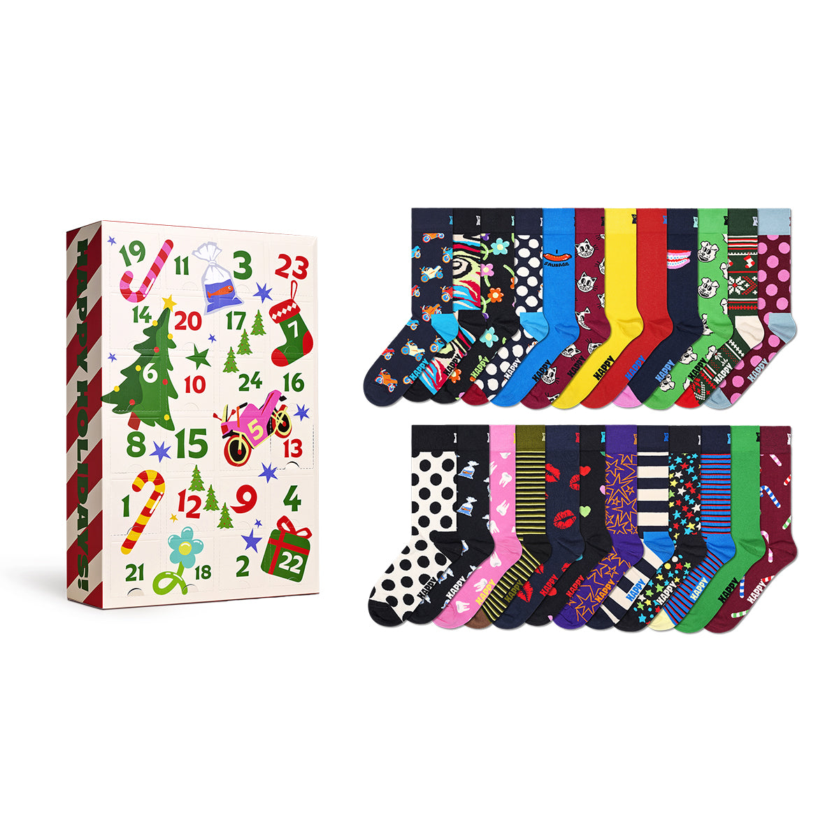 Happy Socks Gift Set Advent Calendar (1000) 24-Pack