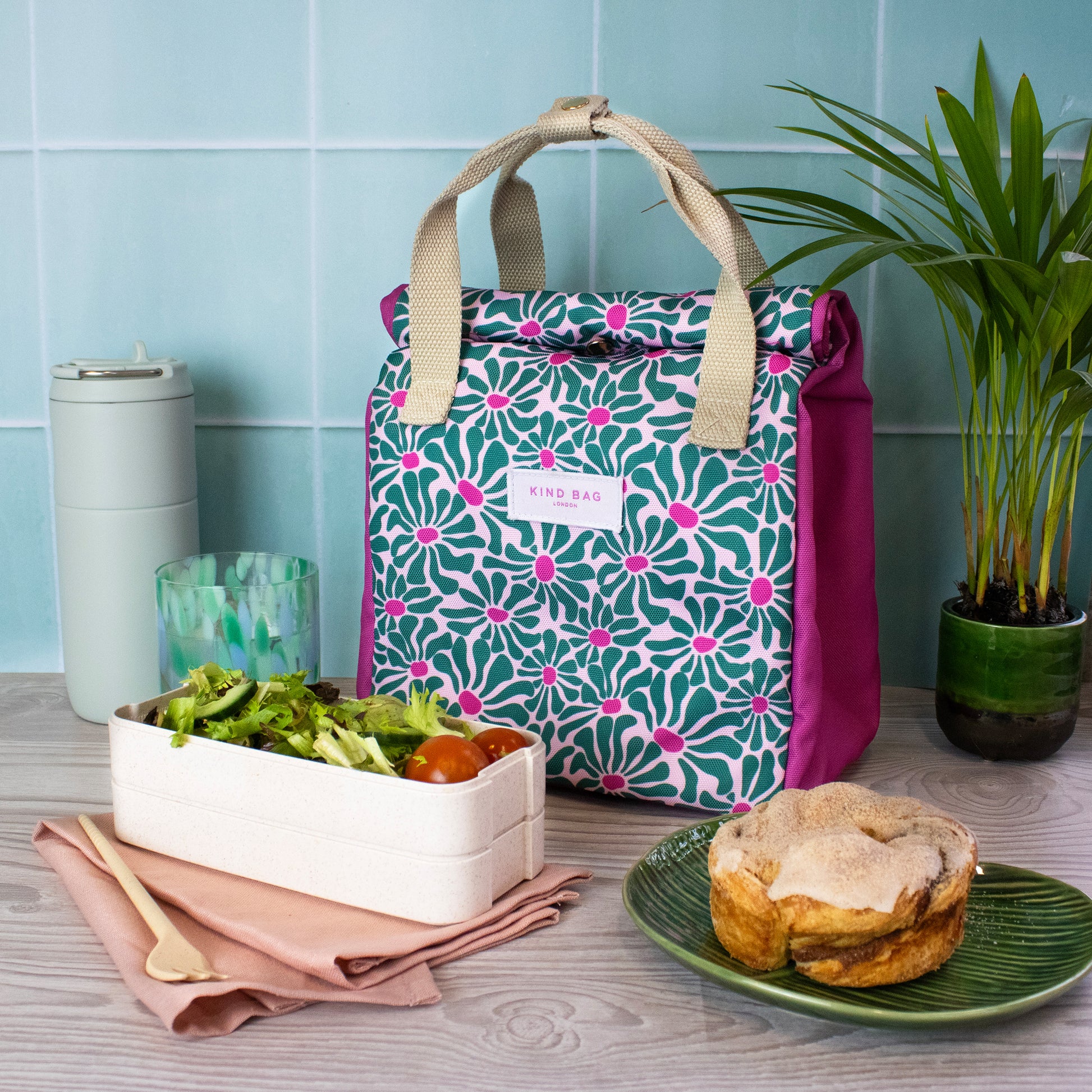 Kind Bag Lunch Bag Abstract Flowers