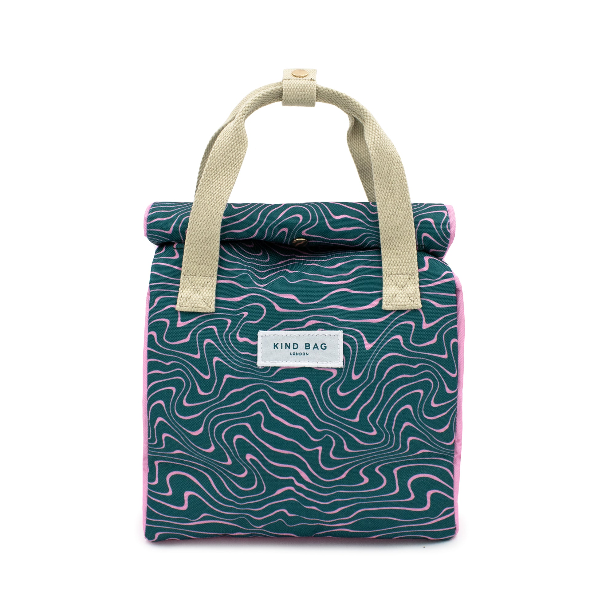 Kind Bag Lunch Bag Contours Green & Pink