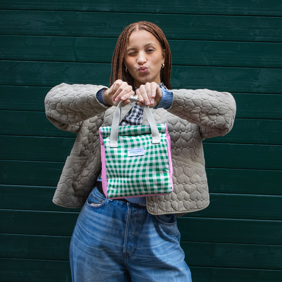 Kind Bag Lunch Bag Distorted Gingham