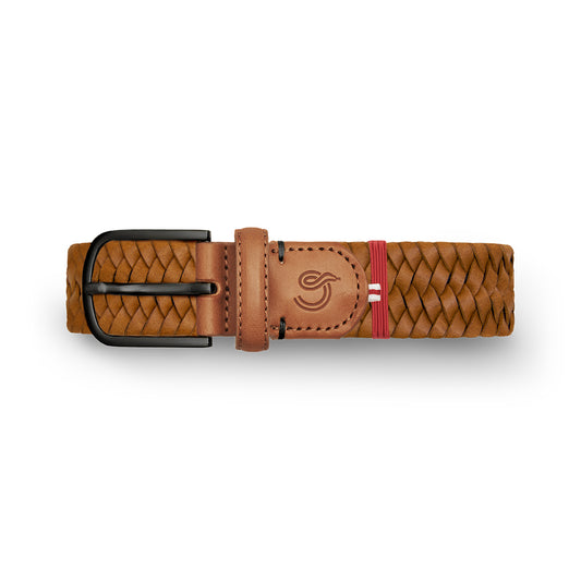 La Boucle La Boucle Stretch Leather Contrast Dallas Woven Belt Woven Belt