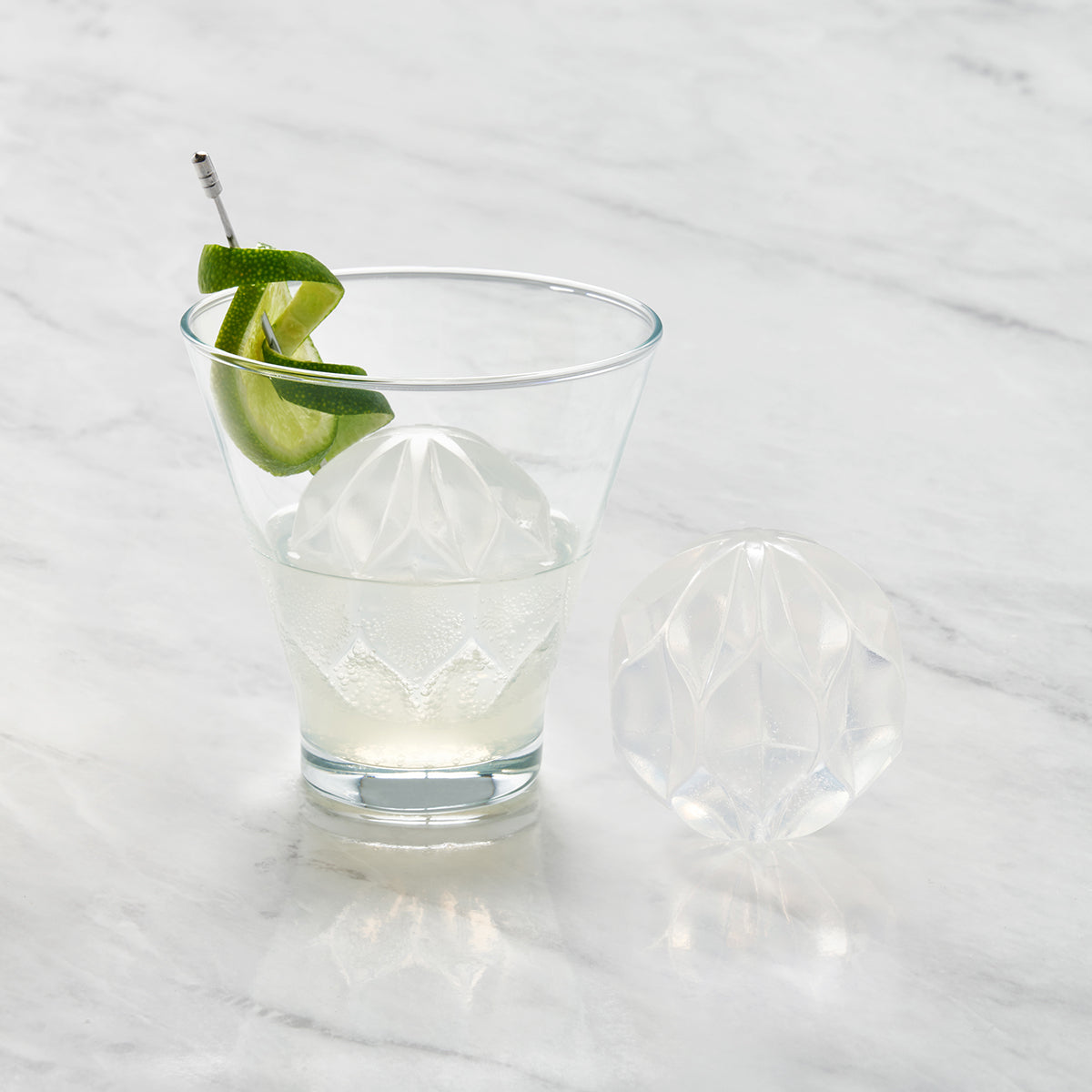 W&P Cocktail Ice Cube Ripple Charcoal