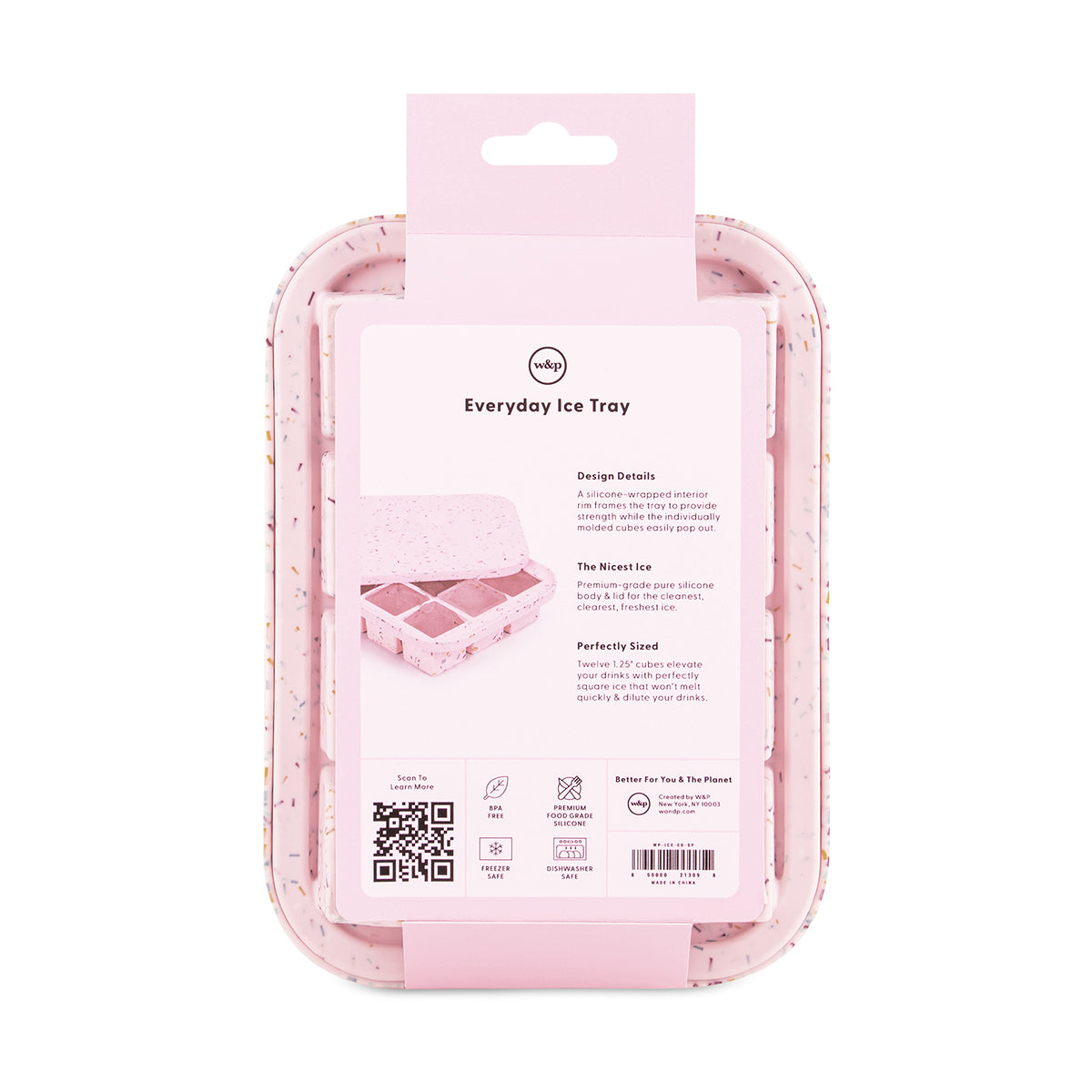 W&P Ice Cube Tray Everyday Speckled Pink