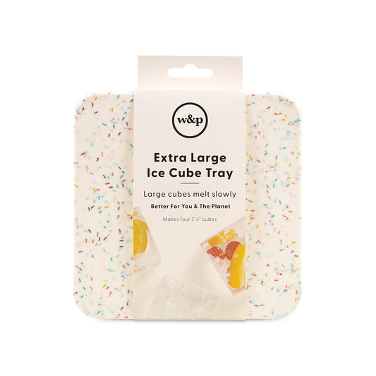 W&P Ice Cube Tray Extra Large Speckled White