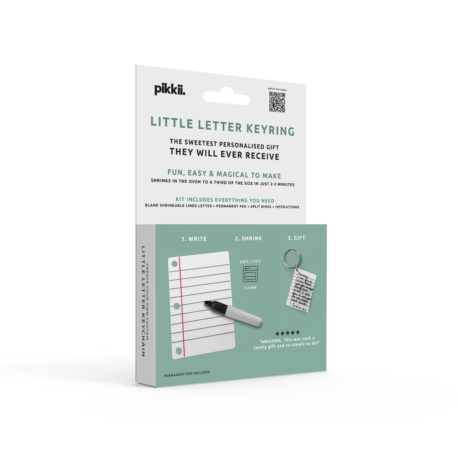 Pikkii Keyring Shrink Kit Little Letter