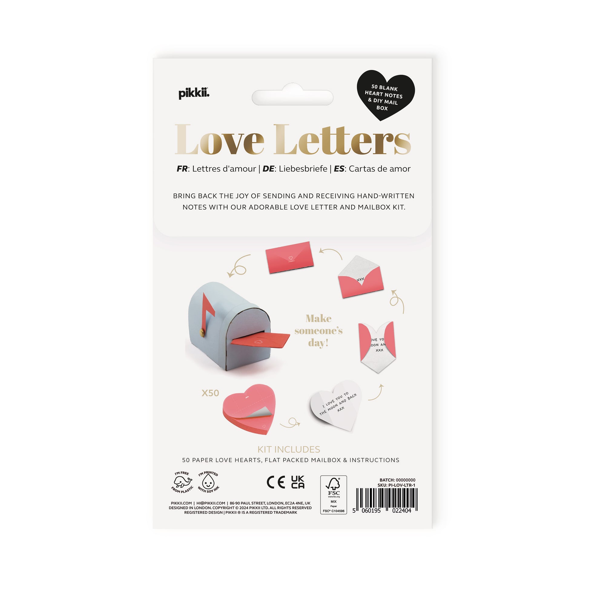 Pikkii Love Letters with Mailbox
