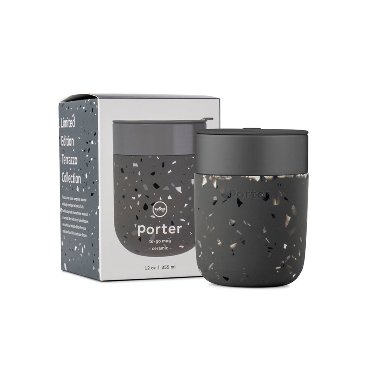 Ceramic Mug Terrazzo 355ml Charcoal