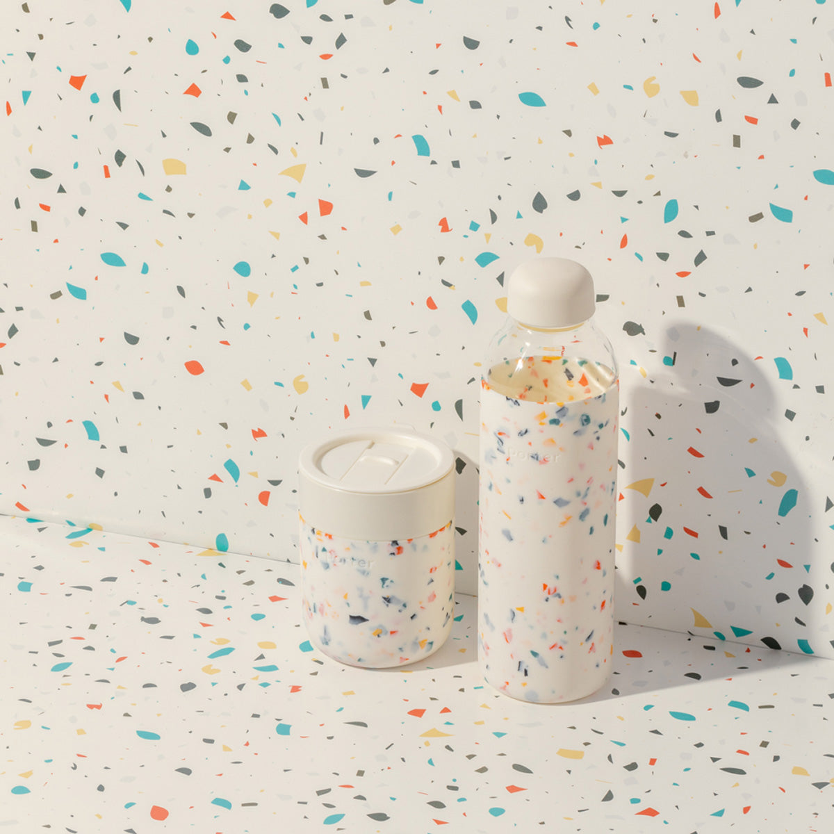 Ceramic Mug Terrazzo 355ml Cream