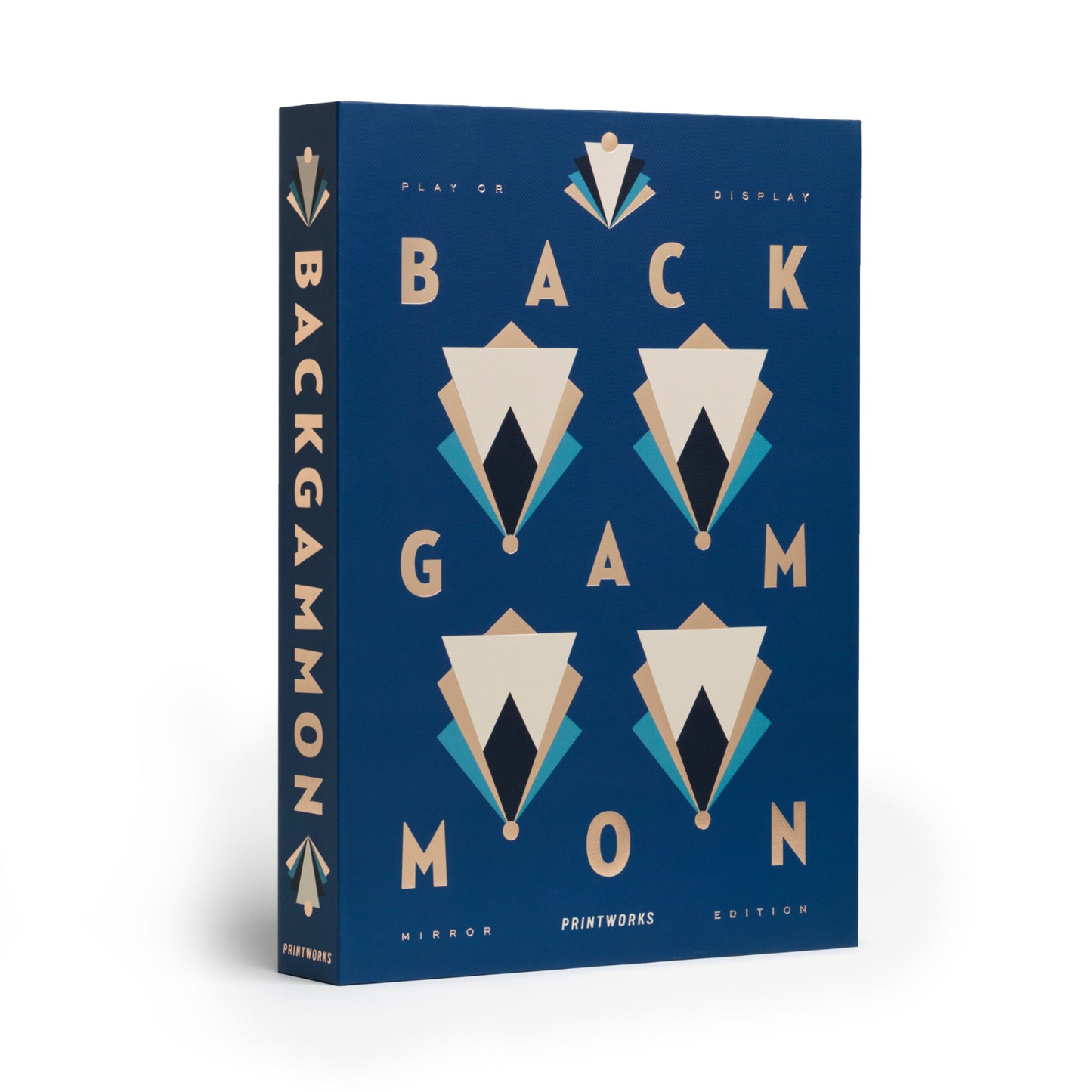 Printworks Classic Games Art Of Backgammon Mirror Dark Blue Copper