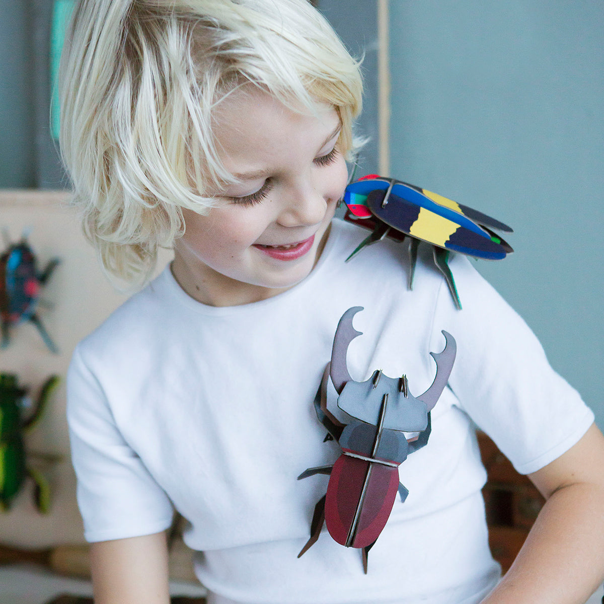 Wall Art Beetles (B7) Stag Beetle